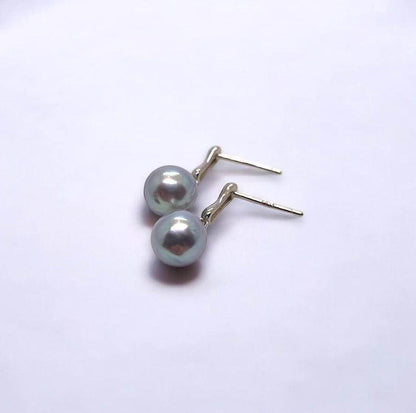 S925 seawater Tahitian Pearl Earrings with certificate
