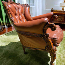Load image into Gallery viewer, Vintage real leather sofa set made in Italy excellent 3 seat+ 2xsingle seat +coffee table
