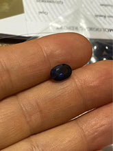 Load image into Gallery viewer, 1.6 ct natural cornflower blue sapphire Sri Lanka region with certificate oval
