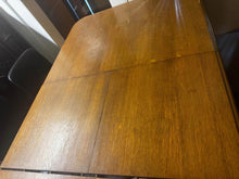 Load image into Gallery viewer, Antique small extended dining table solid timber with 4 chairs
