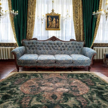 Load image into Gallery viewer, Reupholstered Italian vintage sofa set new 4 seat sofa +2 x single sofa

