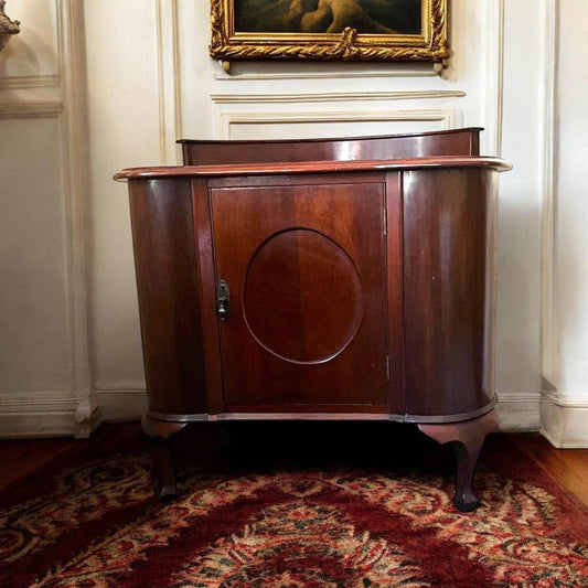 Vintage mahogany Kidney-Shaped Cabinet - Unique & Charming solid timber perfect condition