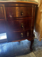 Load image into Gallery viewer, Vintage large dresser with matching glass top excellent condition
