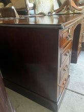 Load image into Gallery viewer, Antique 80 years+ walnut solid timber desk excellent condition pure brass acce
