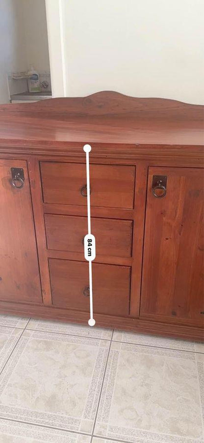 Solid timber refurbished sideboard antique style tall boy chest of drawers