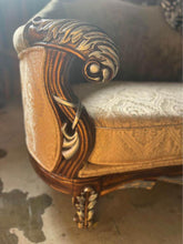 Load image into Gallery viewer, Large sofa set 1.8m +1.5m 3 seats +2 seats +2 single sofas 7 seats antique style lounge set timber
