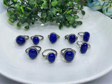 Load image into Gallery viewer, Top quality Afghan lapis sterling silver rings $49 each include postage nationally
