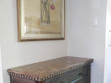 Load image into Gallery viewer, Antique marble top sideboard hall stand cabinet chest of drawers new condition
