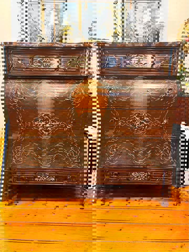 114x52x110cm antique French style chest of drawers dresser sideboard solid timb