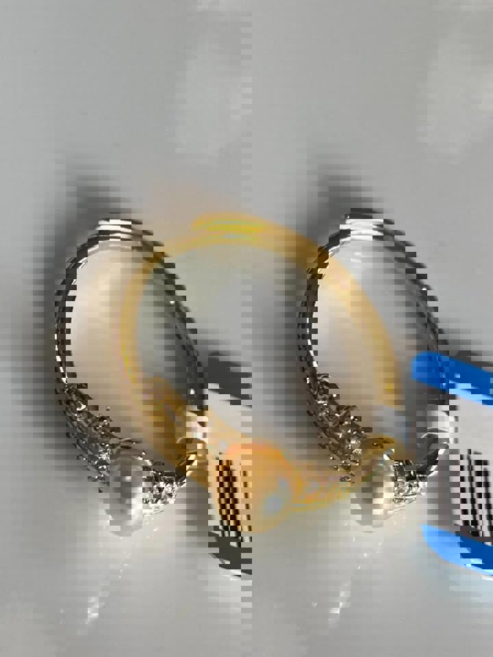 Natural South Sea golden pearl ring in s925 adjustable