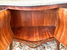 Load image into Gallery viewer, Rococo style green marble top cabinet sideboard reproduction new condition
