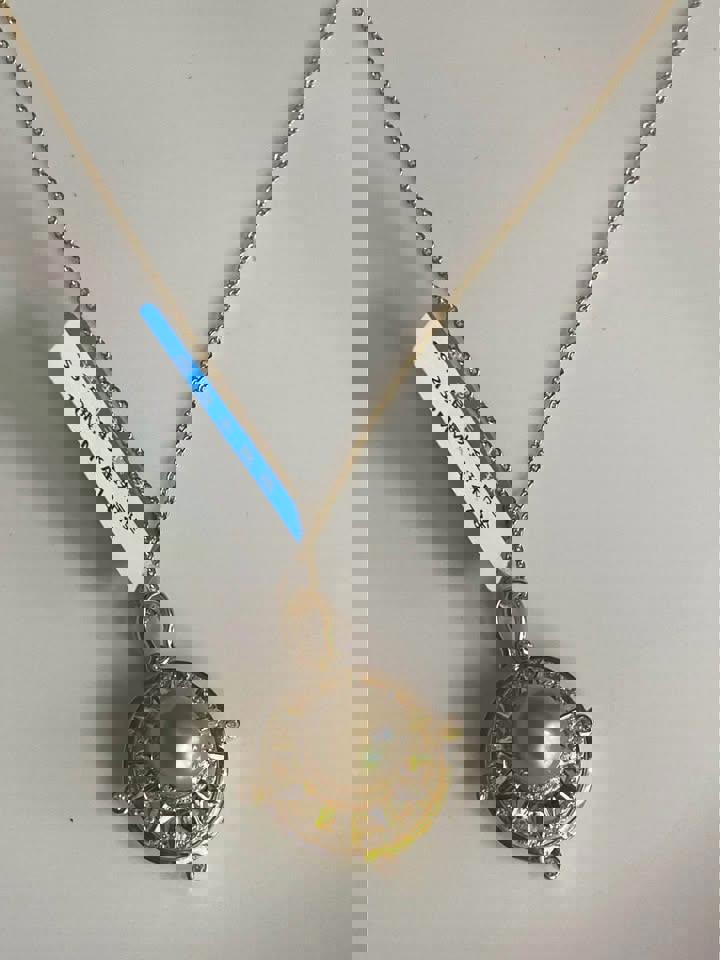 South Sea natural golden pearl swing earl pendant gold plated silver pendent