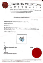 Load image into Gallery viewer, 18k Glod 38ct naturala aquamarine with diamonds pendant with certificate rare collections
