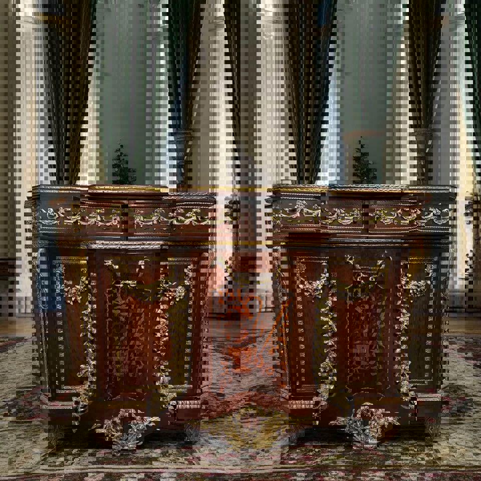 French 19th Century Louis XVI Style Bronze Mounted Commode Cabinets sideboard