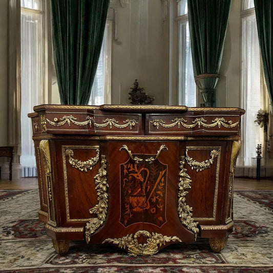 French 19th Century Louis XVI Style Bronze Mounted Commode Cabinets sideboard