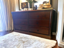 Load image into Gallery viewer, 140x45x82cm tall boy dresser chest of drawers solid timber  smooth drawers

