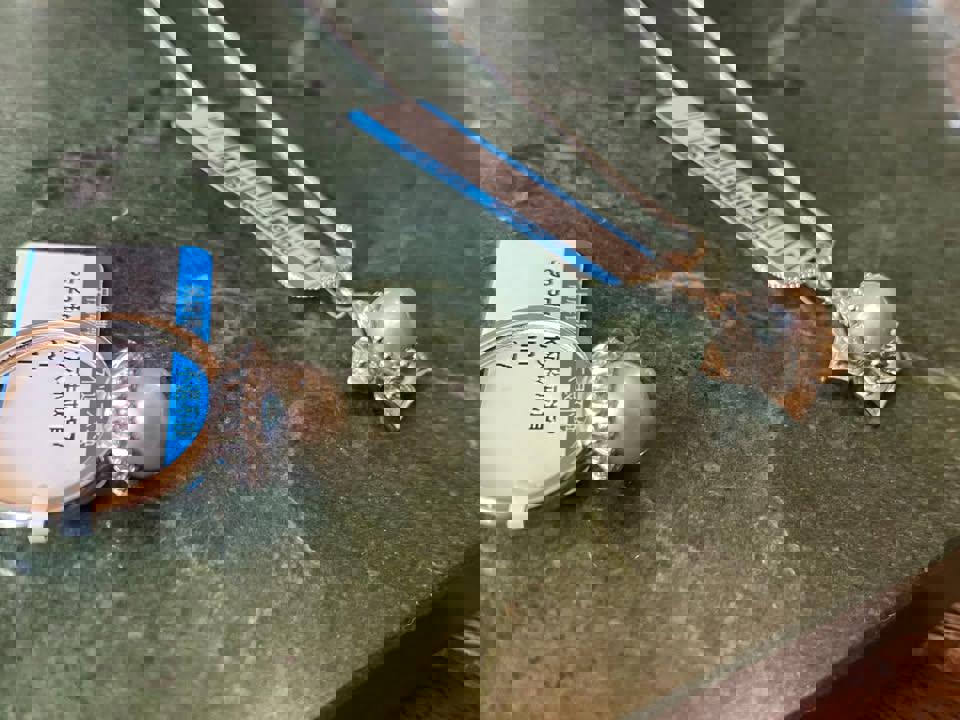 AKOYA natural sea water pearl ring and pendant set in s925 silver