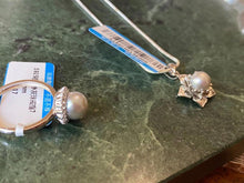 Load image into Gallery viewer, AKOYA natural sea water pearl ring and pendant set in s925 silver

