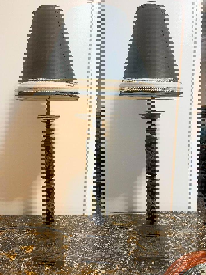 Impressive Marble tall lamp antique 95cm high 88 cm width new condition