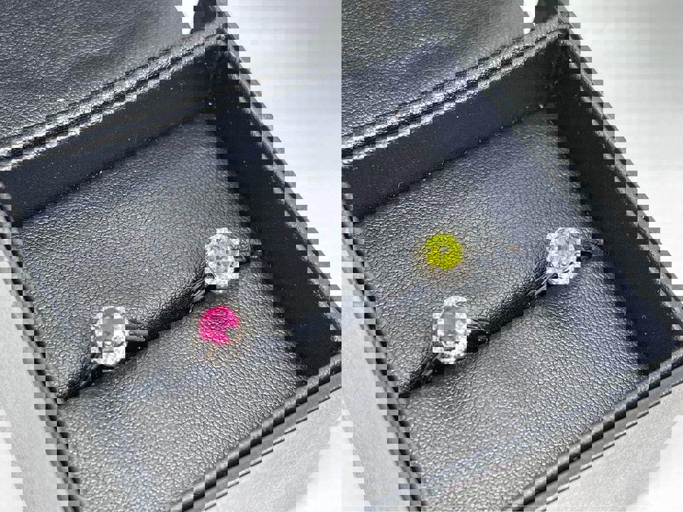 Stunning Dual Gemstone Ring Set - Pink & Yellow/Green Stones