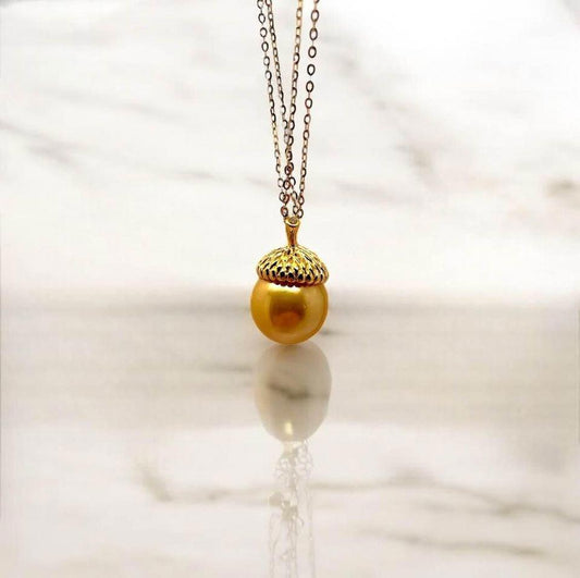 12mm S925 Seawater Gold Seawater Pearl Pendant with certificate