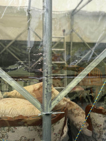 Extra heavy duty tent with wheels steel 3x9m temporary garage/storage/shed