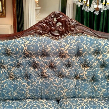 Reupholstered Italian vintage sofa set new 4 seat sofa +2 x single sofa