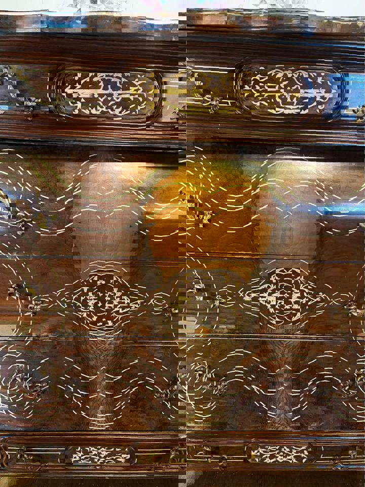 114x52x110cm antique French style chest of drawers dresser sideboard solid timb