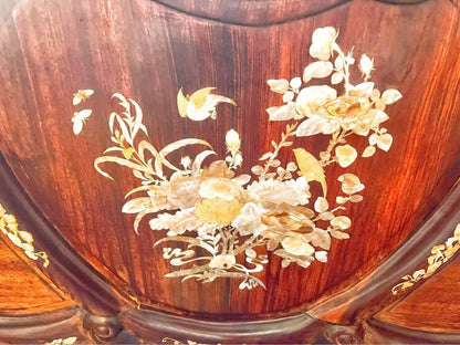 A set of Mother of Pearl Inlay Antique Chinese Armchairs 6 seats