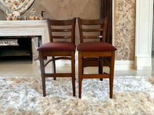 Load image into Gallery viewer, A pair of high chairs bar chairs solid timber
