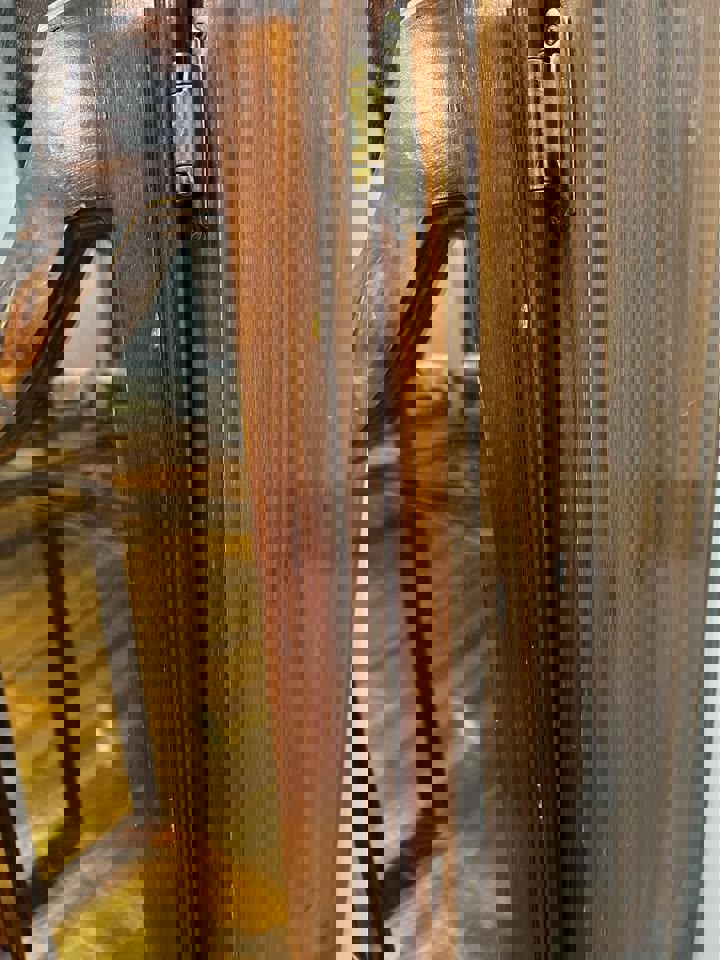 110x235x34cm tall crystal display cabinet book shelf mahogany solid timber