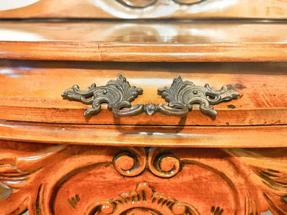 Elegant Vintage Carved Console Table with Mirror hall table