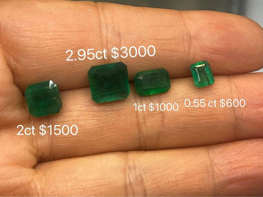 Natural emerald lot