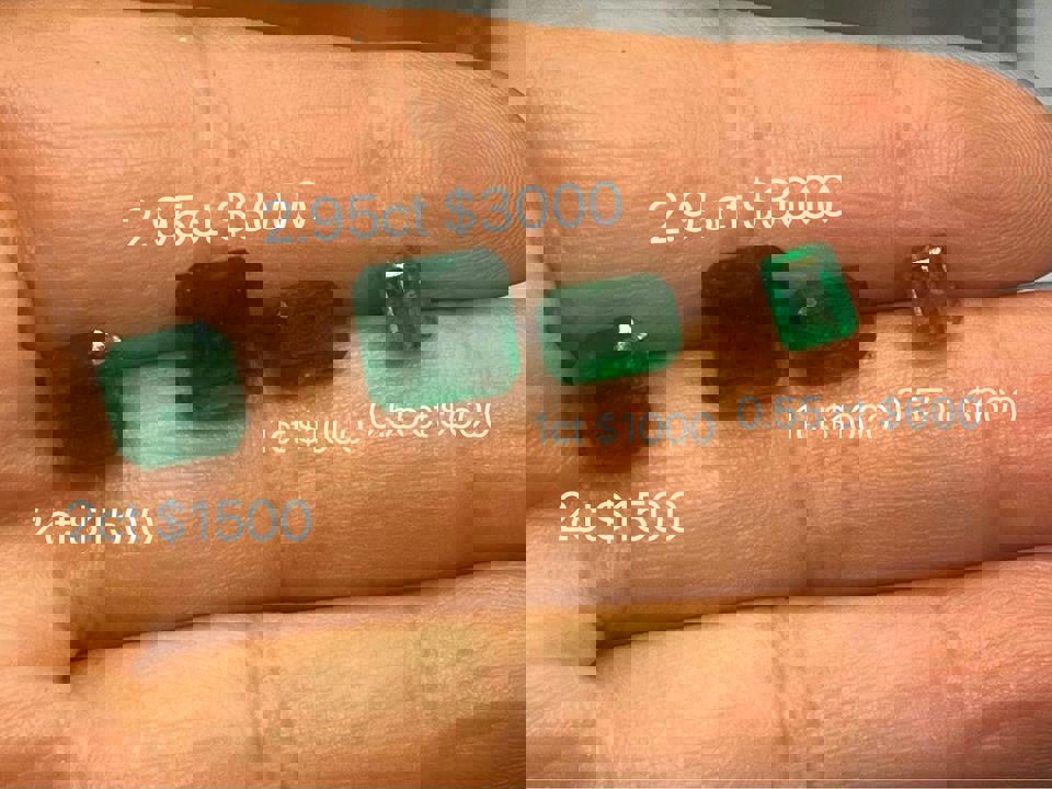 Natural emerald lot