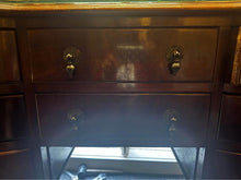 Load image into Gallery viewer, Vintage large dresser with matching glass top excellent condition
