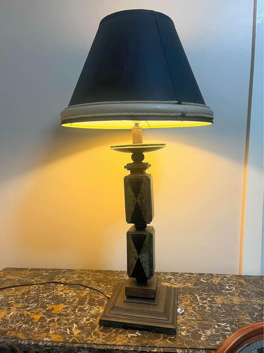 Impressive Marble tall lamp antique 95cm high 88 cm width new condition