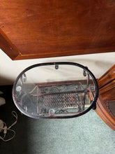Load image into Gallery viewer, 65h x 34w x 22d cm brass vintage style magazine basket magazine rack
