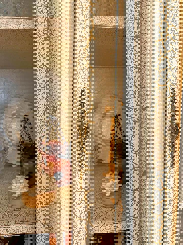 antique white large bookshelf sideboard buffet display cabinet wall unit