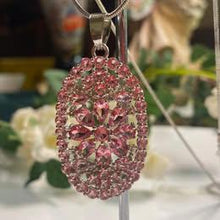 Load image into Gallery viewer, Pink sapphire flower pendent in s925
