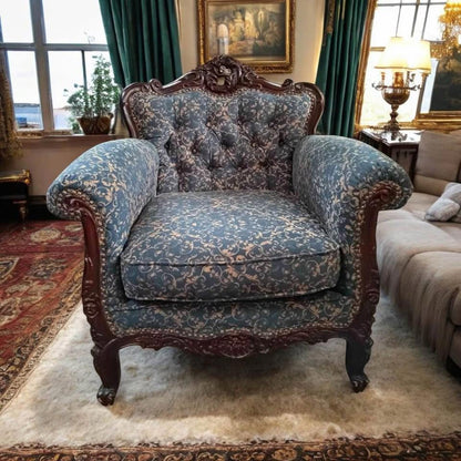 Reupholstered Italian vintage sofa set new 4 seat sofa +2 x single sofa