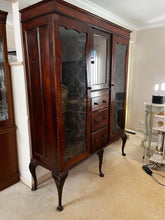 Load image into Gallery viewer, Antique Wooden Display Cabinet with Drawers

