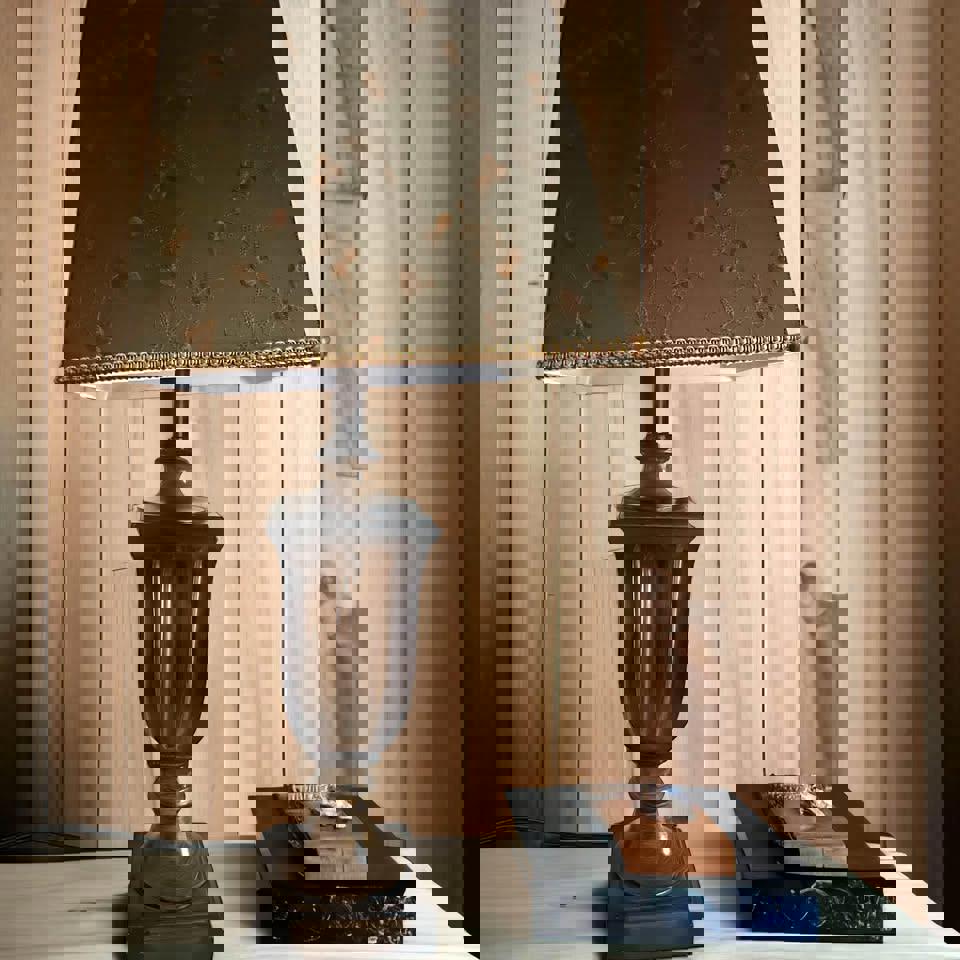 Antique lamp 75 cm tall 23 cm width