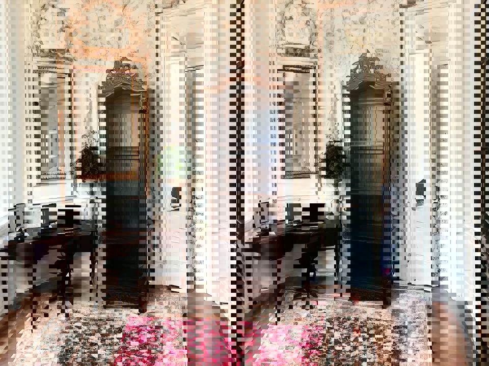 Elegant Vintage Wooden Bookcase with Intricate Carvings