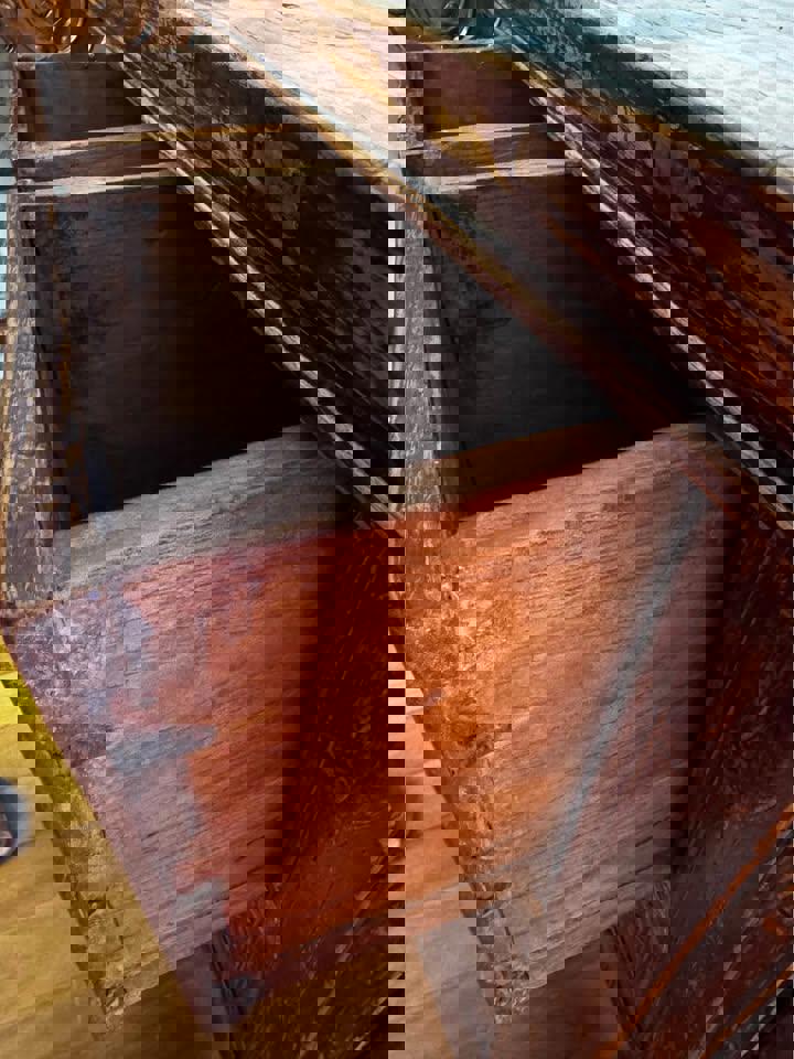 107x 77x 57d cm Vintage Chinese cabinet hall Stand hand carved solid timber