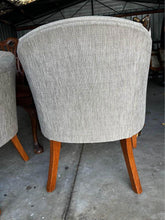 Load image into Gallery viewer, Single sofa arm chairs grey cream colors normal wearing and tearing $99 per piece
