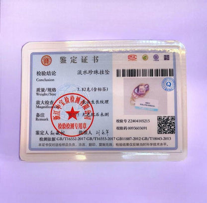 S925 baroque diamond style natural Freshwater Pearl Pendant with certificate