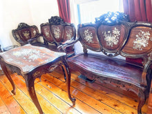 Load image into Gallery viewer, A set of Mother of Pearl Inlay Antique Chinese Armchairs 6 seats
