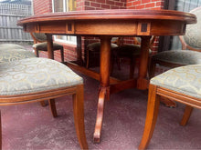 Load image into Gallery viewer, Impressive solid dinner table 2.45mx1.30m with 8 cushion large chairs
