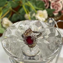 Load image into Gallery viewer, natural ruby pendant and ring set in S925 adjustable
