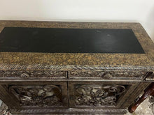 Load image into Gallery viewer, Marble top wine cabinet 128x52x87cm antique matching sideboard 123x48x84cm
